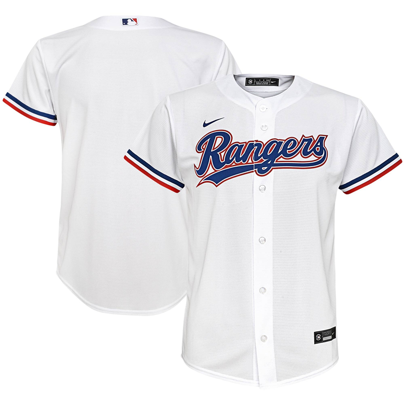 MLB Youth Texas Rangers Nike White Home 2020 Replica Team Jersey 